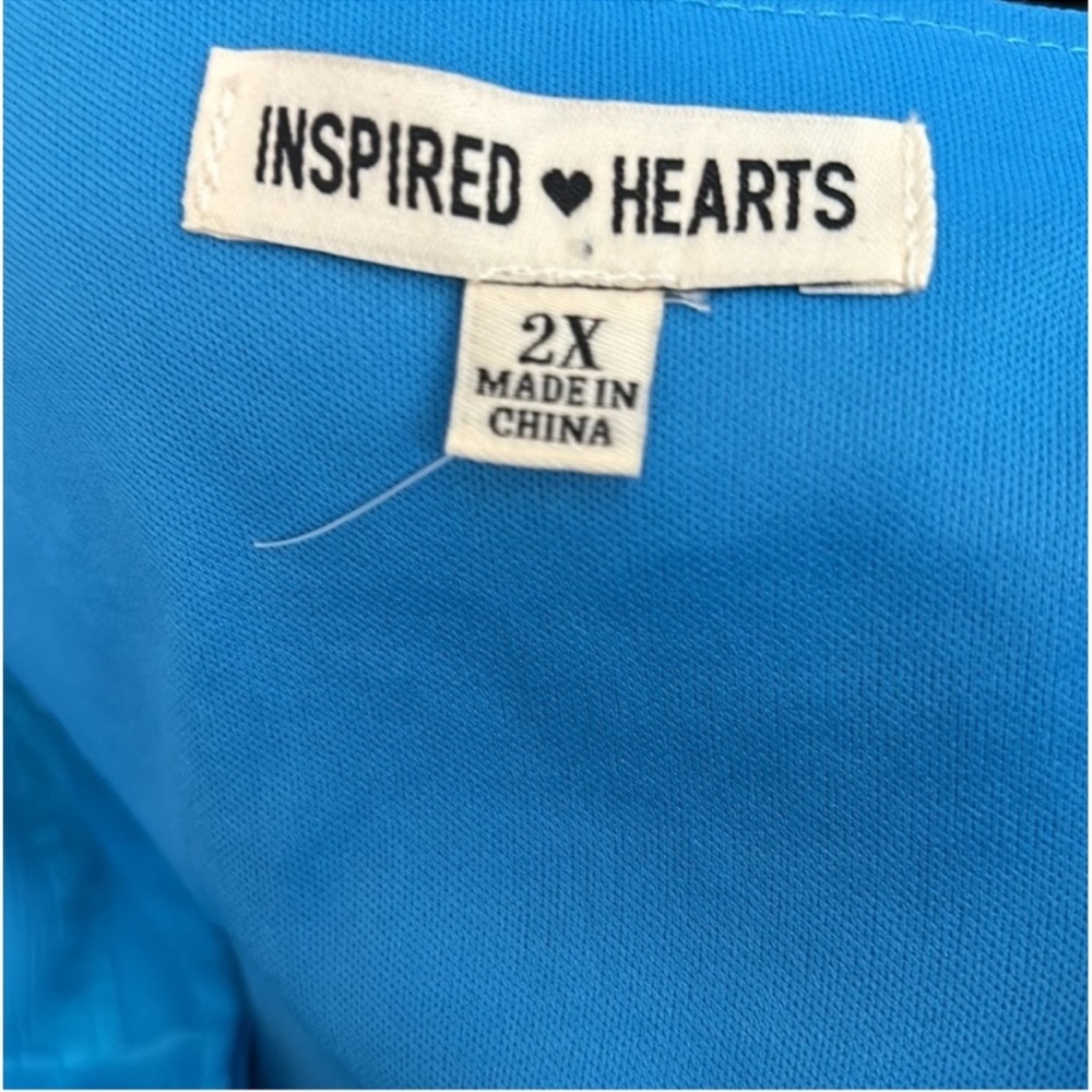Inspired Hearts Dress
Turquoise Oasis
Viscose Metallic size 2X - Picture 6 of 8